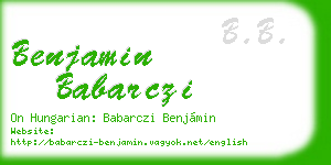 benjamin babarczi business card